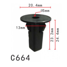 Кліпси C0664 під саморіз TOYOTA, LEXUS, HONDA, NISSAN (9018906157, 90189-06157, 14236) ( уп. 100 шт.