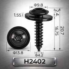 Саморіз H2402 Audi VW Renault N10309101 7703016405 ( уп. 100 шт.)