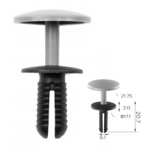 Фіксатор C1422 Mercedes VW Audi (6MM) GREY  ( уп. 100 шт.)