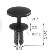 Фіксатор C1425 Mercedes VW Audi (8.1MM) BLACK  ( уп. 100 шт.)