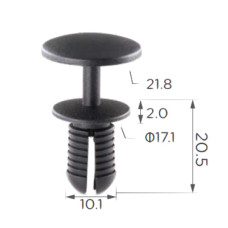 Фіксатор C1426 Mercedes VW Audi (10MM) BLACK  ( уп. 100 шт.)