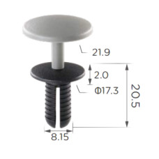 Фіксатор C1427 Mercedes VW Audi (8.2MM) Grey  ( уп. 100 шт.)
