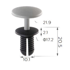 Фіксатор C1428 Mercedes VW Audi (10MM) Grey  ( уп. 100 шт.)