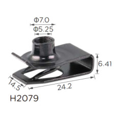 Скоба H2079 під гвинт L-24,2x14,5 D=5 TOYOTA (16462) ( уп. 100 шт.)