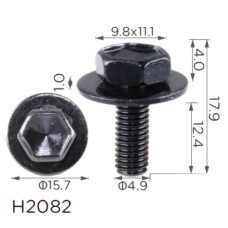 Гвинт H2082 з шайбою TOYOTA, LEXUS (9011905021, 90119-05021, 19801) ( уп. 100 шт.)