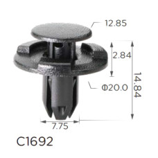 Фіксатор C1692 натискний/розпірний NISSAN, INFINITI, SUBARU (01553-05933, 0155305933,11399) ( уп.100