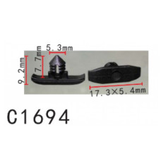 Кліпси C1694 ущільнювача VW, AUDI, SEAT, SKODA (OEM: 1H0823717, 1H0 823 717, 10660) (уп. 100шт.)