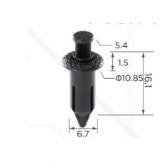 Фіксатор C0084 натискний/розпірний (OEM 9046707066P0, 90467-07066-P0 , 9046707066E0) ( уп. 100 шт.)