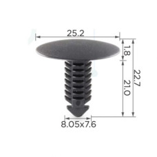 Кліпси C0101 обшивки салону (ОЕМ 388904S, 6501086, 4381395 388904-S, 10487) (уп.100шт)