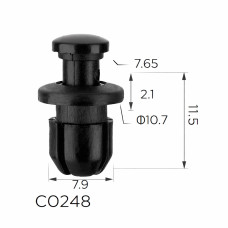 Кліпси C0248 бампера Honda Acura 90657SB0003 91533SG0000 (уп.100шт)