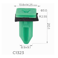 Кліпси C1323 під саморіз Toyota Lexus 9018904200.14820 ( уп. 100 шт.)