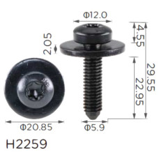 Гвинт H2259 з шайбою VW, AUDI, SKODA, SEAT (N90993603, 19301) ( уп. 100 шт.)