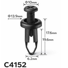 Кліпси C4152 розпірн FORD (1007932, YS4Z16K262AA, 11116) (уп.100шт)