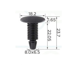 Кліпси C0104 обшивки салону (ОЕМ W701380SSW, 10365) (уп.100шт)