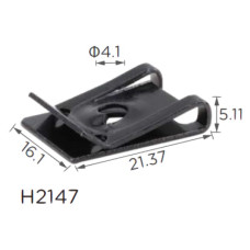 Скоба H2147 під гвинт L-21,9x16,1 D=4 GM,Ford ( уп. 100 шт.)