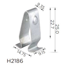 Скоба H2186 В=25 Д=14,75 Ш=9,15 VOLKSWAGEN, SEAT (1J6867276, 16505) ( уп. 100 шт.)