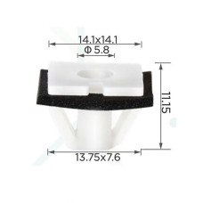 Кліпси C0365 Кріплення молдингу, дверей Hyundai/Kia (ОЕМ 87756-3D000, 877563D000, 14904) ( уп. 100 ш