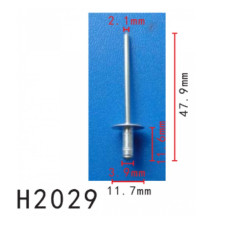 Заклепки H2029 металева TOYOTA, LEXUS (47.9MM) (9026906013, 90269-06013) ( уп. 100 шт.)