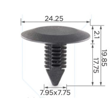 Кліпси C0037 обшивки капота (OEM N989-022, N989022, 385661-S, 385661S, 6032363, N989022) (уп.100шт)