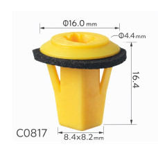 Кліпси C0817 під саморіз NISSAN, HONDA MAZDA,MITSUBISHI,SUZUKI,TOYOTA(01281-00601, 0128100601) (100ш