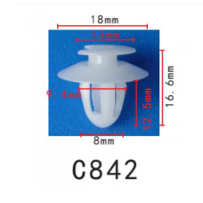 Кліпси C0842 тримач обшивки дверей Mercedes 0039884178 0059888278  ( уп. 100 шт.)