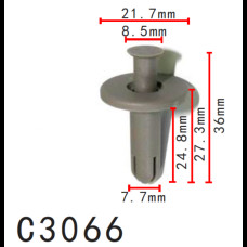Кліпси C3066 обшивки/двері і натискні розпірні MAZDA (FD0168AC3, FD01-68-AC3, 11572) (100шт)