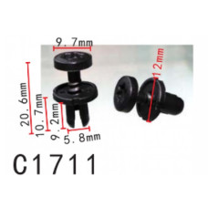 Кліпси C1711 розпірні VW, MERCEDES, CITROEN, PEUGEOT, RENAULT, 000991664, 9699542280  (уп.100шт)