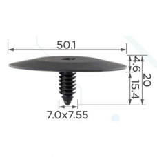 Кліпси C0001 обшивки капота (OEM 3078511, 3977775, 10083) (уп.100шт)
