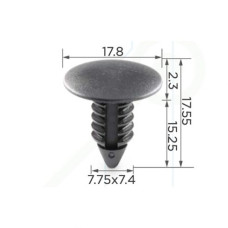 Кліпси C0005 обшивки салону (ОЕМ 6031321, 389358, 332364, 0940907326, 94530548, 94530527) (уп.100шт)