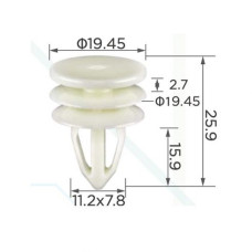 Кліпси C0396 обшивка дверей,молдинги GM 15076791  ( уп. 100 шт.)