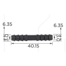 З’єднувач C0401 для трубок d6.3мм OEM 22020 ( уп. 100 шт.)
