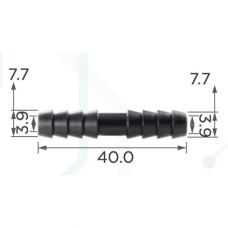 З’єднувач C0402 для трубок d7.9мм OEM 22030 ( уп. 100 шт.)