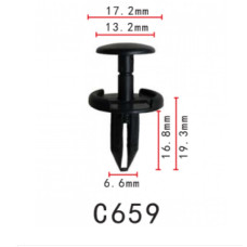 Кліпси C0659 розпірні GM, CHRYSLER, JEEP (6506008A-A, 6506008AA, 15149708, 11822) (уп.100шт)