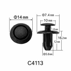 Фіксатор C4113 бампера Toyota 9004467555 ( уп. 100 шт.)