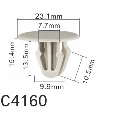 Скоби C4160 обшивки салона, стелі Nissan 73998ZT50A ( уп. 100 шт.)