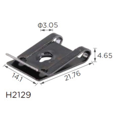 Скоба H2129 під гвинт L-21,76x14,1 D=3 GM,Ford (9431530,9424837,381818S2)( уп. 100 шт.)