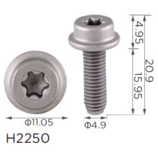 Гвинт H2250 VOLKSWAGEN, SEAT, AUDI, SKODA M5 (N10569501, 19224) ( уп. 100 шт.)