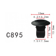 Кліпси C0895 під саморіз VW, AUDI (N90833801, N908-338-01, 14246)  ( уп. 100 шт.)