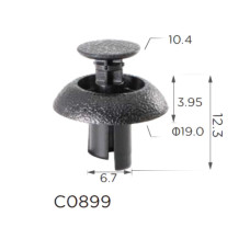 Кліпси C0899 розпірні TOYOTA, LEXUS (9046707211, 90467-07211, 11365) (уп.100шт)