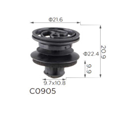 Кліпси C0905 обшивки дверей VW, AUDI, SEAT, SKODA, PORSCHE (3B0868243, 15681) ( уп. 100 шт)