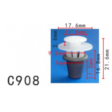 Кліпси C0908 молдингу/дверей Citroen VW Audi 95667895 37853575  ( уп. 100 шт.)