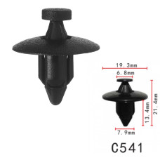 Кліпси C0541 розпірні HONDA, NISSAN, TOYOTA. 010, 5145448010, 91545-SE0-0030-W (уп.100шт)
