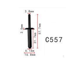Заклепки C0557 пластикова Chrysler 4370138 6503860 Ford N804675S ( уп. 100 шт.)